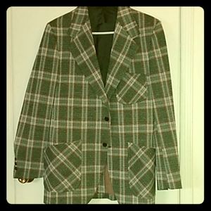 VINTAGE PLAID SUIT JACKET